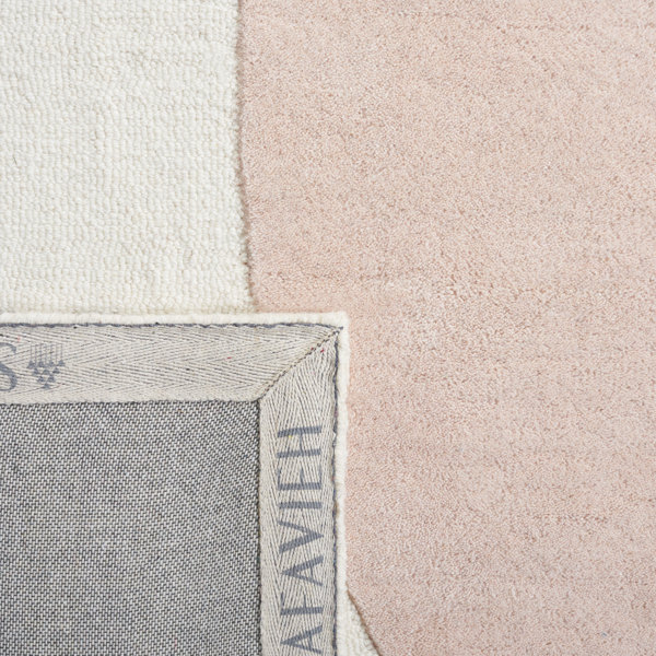 AllModern Felipe Handmade Hand Tufted Wool Ivory / Blush Rug & Reviews